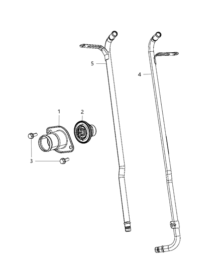 2010 Jeep Commander Thermostat & Related Parts Diagram 2