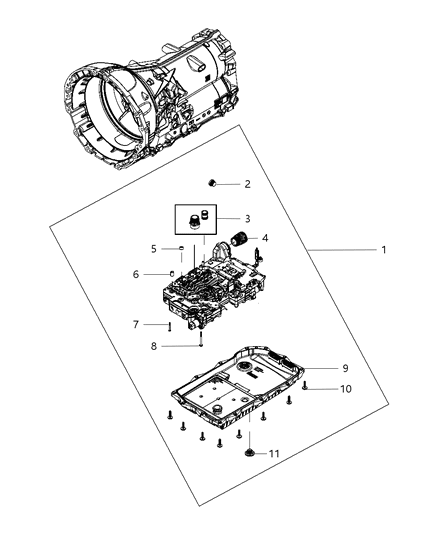 2012 Chrysler 300 Pan-Transmission Oil Diagram for 68142478AA