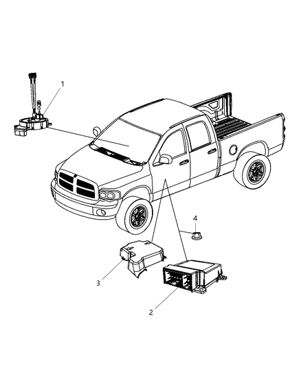 2014 Ram 5500 OCCUPANT Restraint Module Diagram for 68085886AF