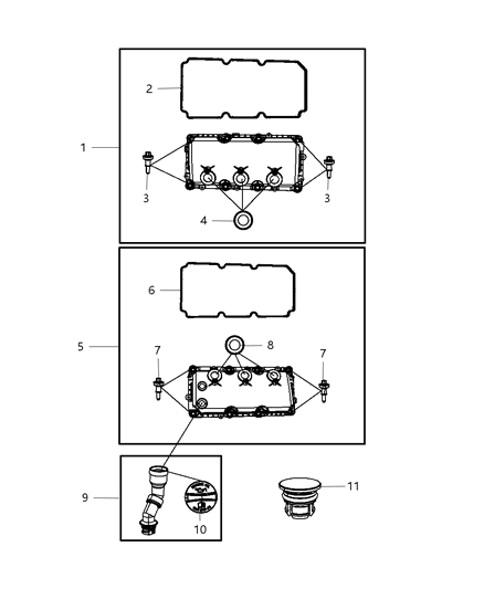 2008 Chrysler 300 Cylinder Head & Cover Diagram 3