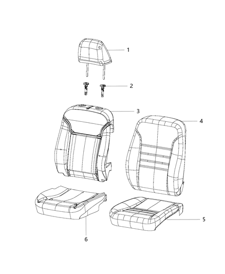 2015 Dodge Charger Front Seat - Bucket Diagram 5