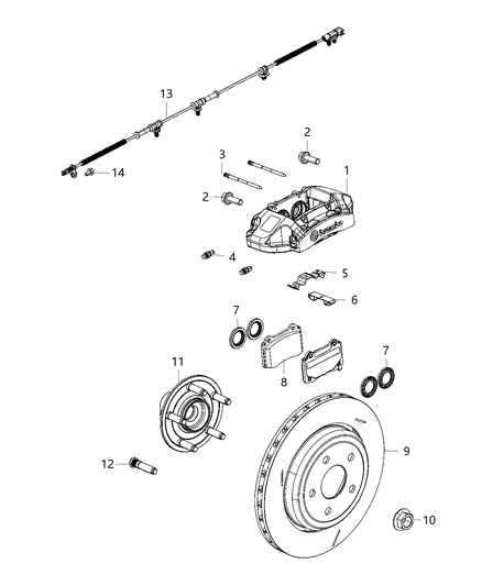 2020 Chrysler 300 Brakes, Rear Diagram 2