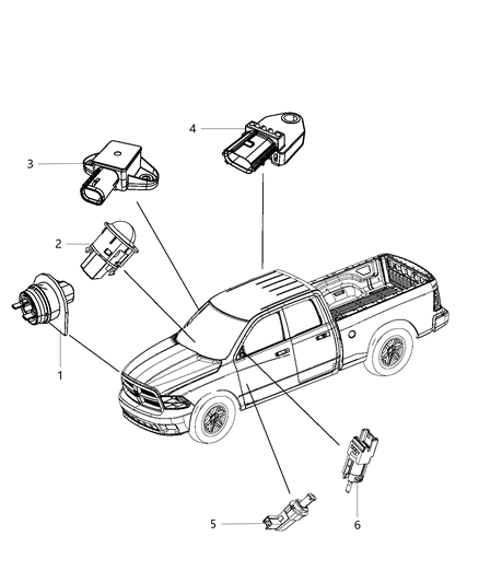 2013 Ram 3500 Sensors Body Diagram