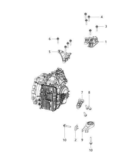 2017 Jeep Renegade Mounting Support Diagram 1