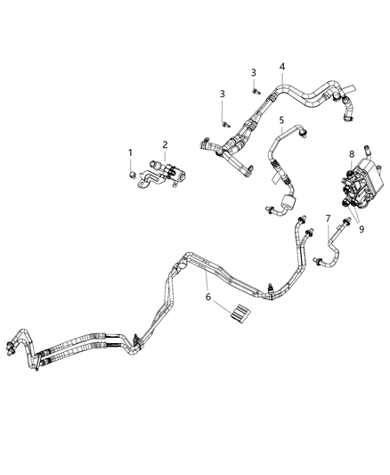 2020 Dodge Durango Valve-COOLANT 3 Way Diagram for 68252075AB