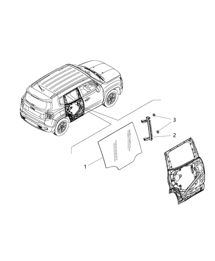 2017 Jeep Renegade Rear Door Glass Diagram