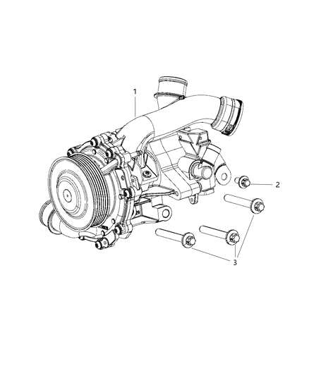 2012 Jeep Compass Water Pump & Related Parts Diagram 2