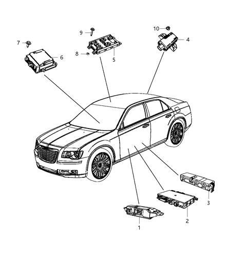 2013 Chrysler 300 Module-Door Diagram for 68155770AC