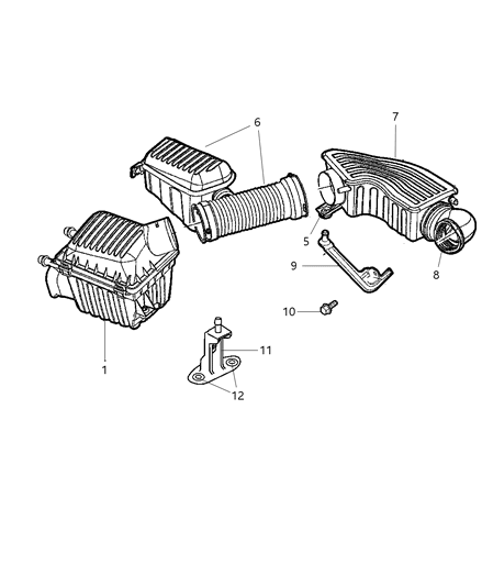 2003 Chrysler Concorde Air Cleaner & Intake System Diagram