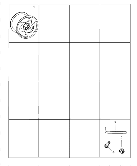 1997 Dodge Viper Wheels & Hardware Diagram