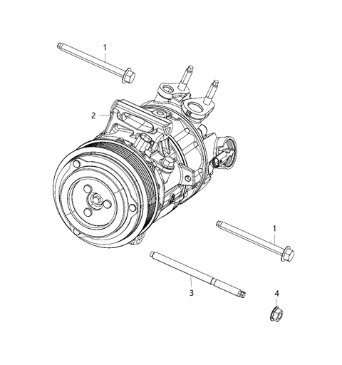 2021 Jeep Gladiator A/C Compressor Mounting Diagram