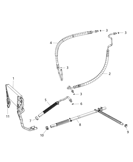 2015 Ram 2500 Hose-Power Steering Pressure Diagram for 68193720AA