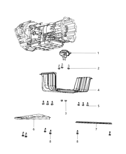 2011 Dodge Durango Structural Collar & Transmission Mount Diagram 3