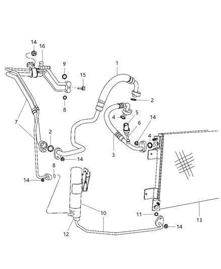 2012 Jeep Patriot A/C Plumbing Diagram 3