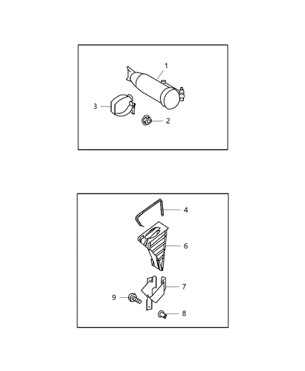 2009 Dodge Sprinter 3500 Retainer Diagram for 68007093AA