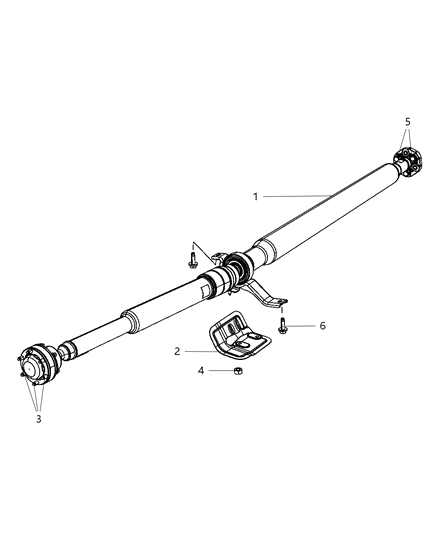 2008 Dodge Avenger Rear Drive Shaft Diagram for 5157012AD