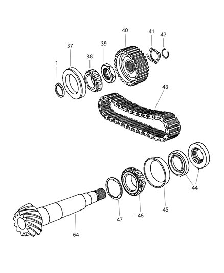 2001 Chrysler Prowler Shaft - Transfer Diagram