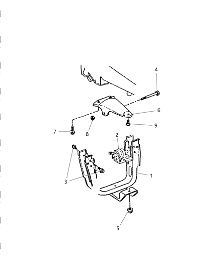 2003 Dodge Ram Van INSULATOR-Transmission Mount Diagram for 52103215AC