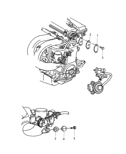 1998 Chrysler Town & Country EGR System Diagram 1