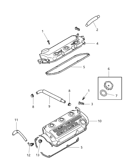 1997 Dodge Avenger RETAINER-Rocker Diagram for MS660220