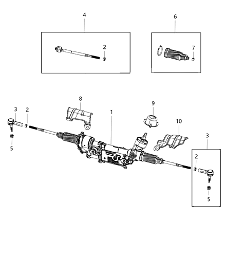 2019 Dodge Challenger Gear Rack & Pinion Diagram