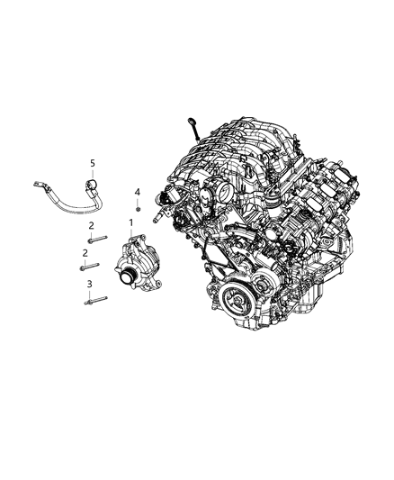 2020 Dodge Durango Generator/Alternator & Related Parts Diagram 1
