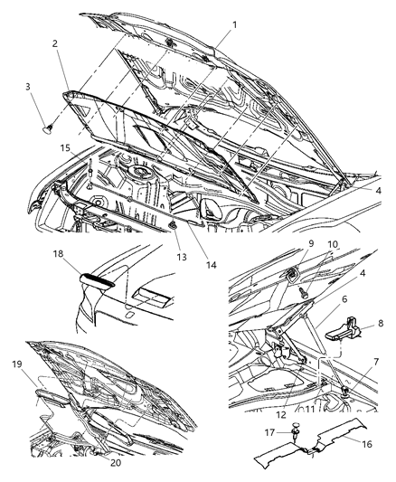 2008 Dodge Charger Gas Prop Diagram for 5065279AD