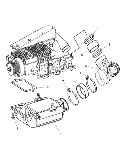 2006 Chrysler Crossfire Engine Cooling Radiator Diagram for 5159295AA