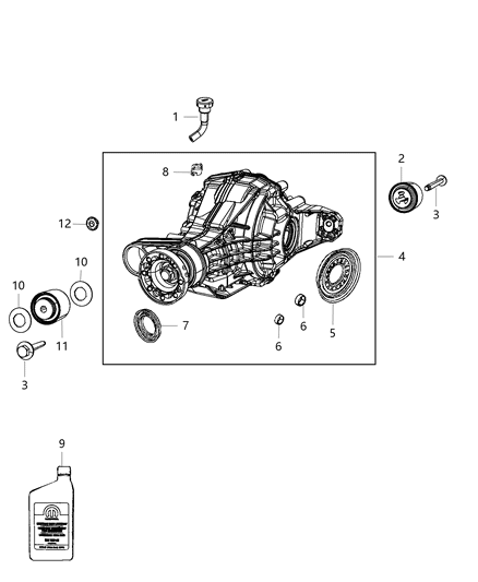 2014 Dodge Durango Differential-Rear Axle Diagram for 68149920AC