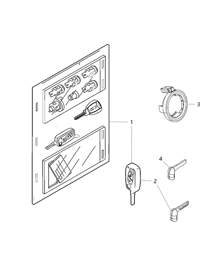 2018 Ram ProMaster City Modules, Receivers, Keys, And Key Fobs Diagram