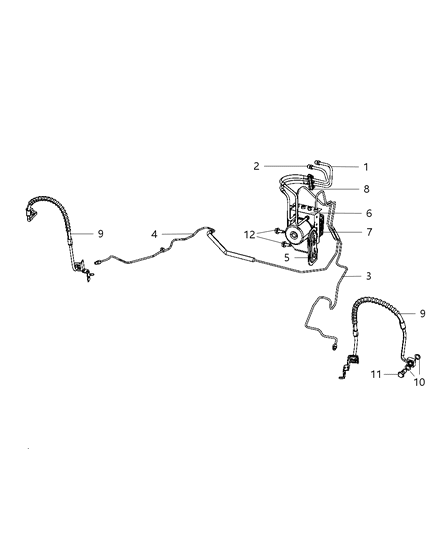 2008 Chrysler Pacifica Line-Brake Diagram for 4683842AC