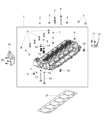 HEAD-CYLINDER Diagram for R8444787AA