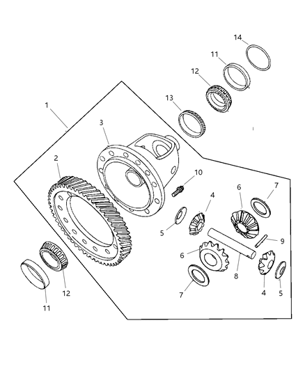 2004 Dodge Neon Differential Diagram 1