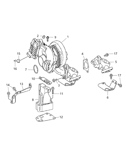 2009 Dodge Sprinter 3500 Fuel Injection Pump & Turbocharger Diagram