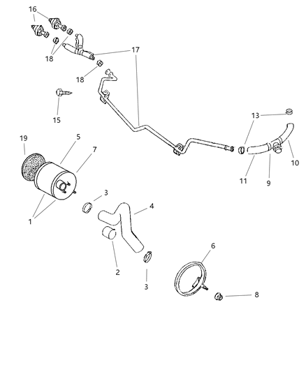 2002 Dodge Ram 3500 Tube-ASPIRATOR Downstream Diagram for 53030661AC