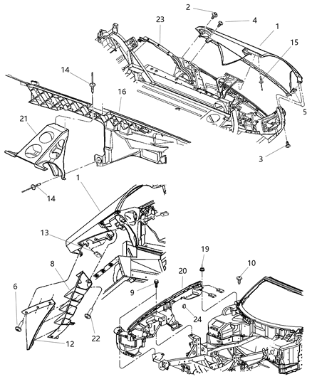 2009 Dodge Viper Support-Fender Diagram for 4865637AI