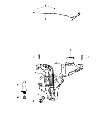 2012 Dodge Charger Washer System Front Diagram