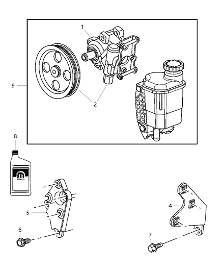 2010 Dodge Ram 3500 Pickup Power Steering Pump Diagram