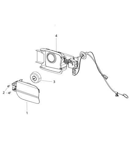 2019 Dodge Charger Fuel Filler Housing & Door Diagram