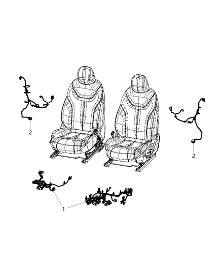 2013 Dodge Dart Wiring-Seat Back Diagram for 68158900AC