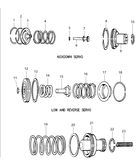 2000 Jeep Wrangler Valve Body Servos Diagram 2