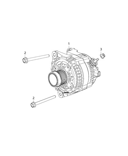 2019 Jeep Cherokee Generator-Engine Diagram for 68292144AB
