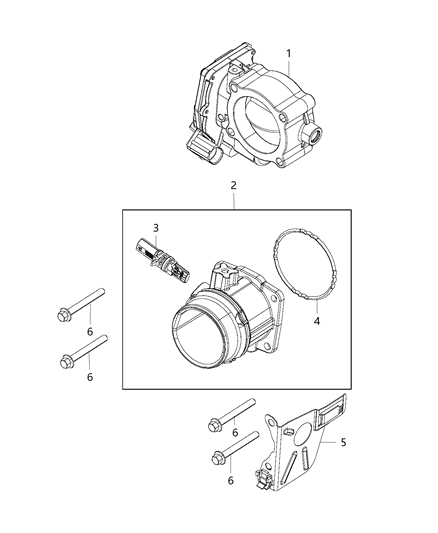 2016 Jeep Grand Cherokee Adaptor-Air Intake Diagram for 68321414AA