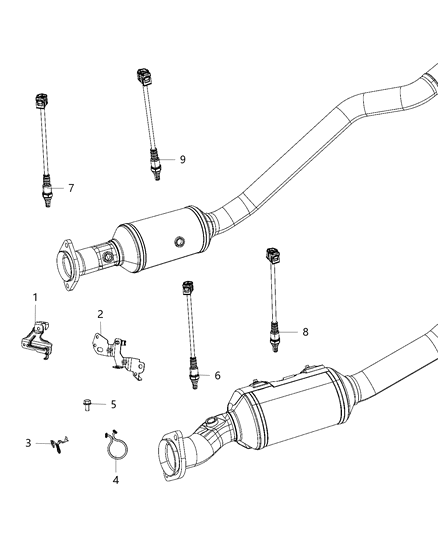 2020 Jeep Grand Cherokee Oxygen Sensors Diagram 3