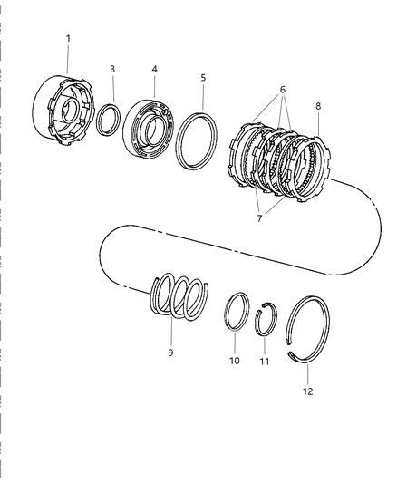 2002 Chrysler Voyager Retainer Diagram for 4348854