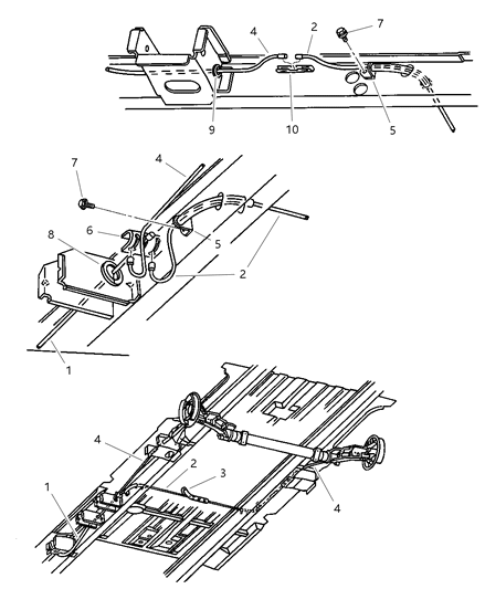 2000 Dodge Grand Caravan Cables, Parking Brake Diagram