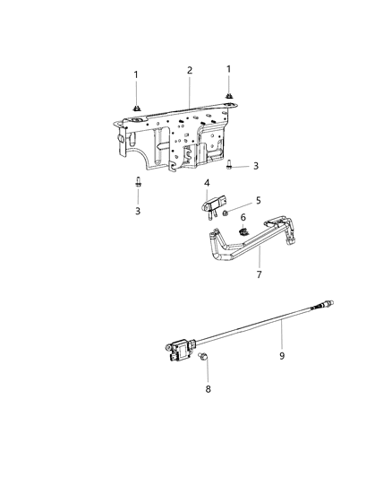 2014 Ram ProMaster 3500 Bracket-Sensor Mounting Diagram for 68169336AC