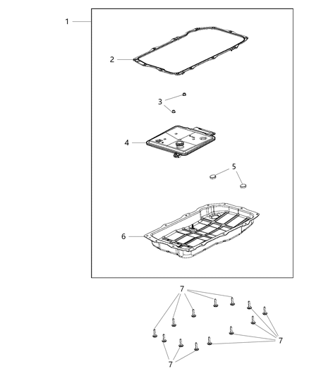 2019 Jeep Wrangler Oil Pan, Filter And Related Parts, Metal Pan Diagram