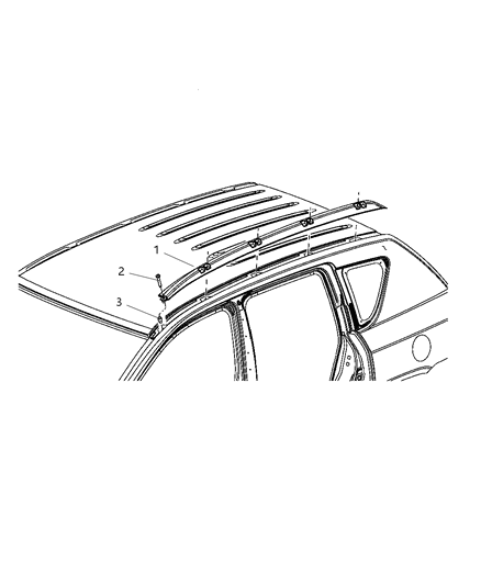 2007 Jeep Compass Luggage Rack Diagram