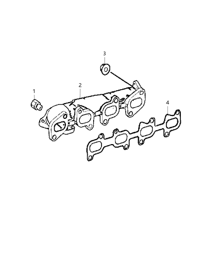 2012 Jeep Compass Exhaust Manifolds & Heat Shields Diagram 3